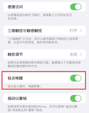 庐江苹果授权维修站分享iPhone轻点无法唤醒怎么办